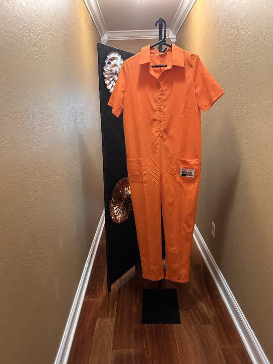 Pants - Vintage Orange Utility Jumpsuit | Statement One-Piece